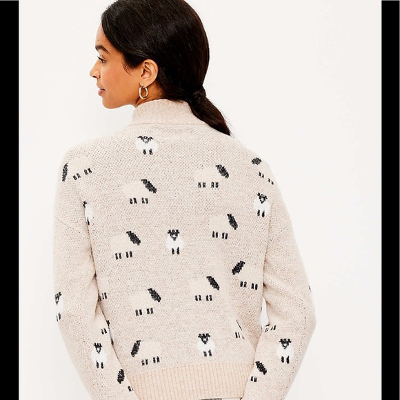 LOFT sheep sweater zip up - Picture 2 of 2